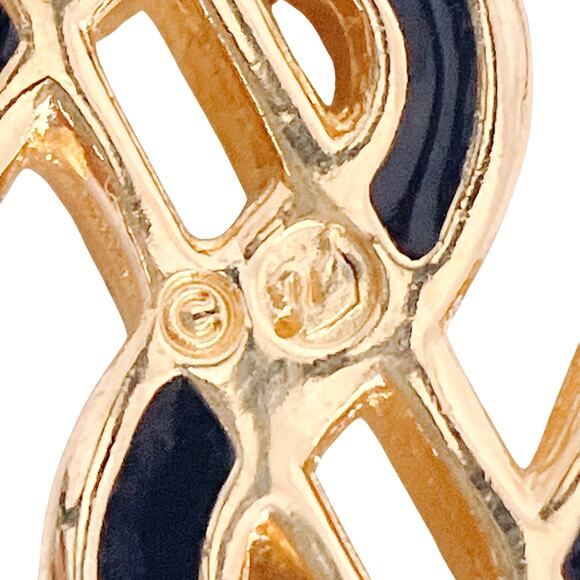 VTG Signed Swarovski Swan Charm Pendant Dollar Sign Gold Tone Crystal Y2K Blingy - Picture 6 of 11